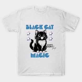 Black Cat Magic Adopt Don't Shop T-Shirt